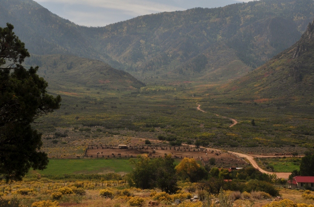 a ranch along the canyon
